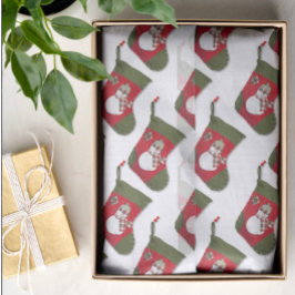 雪だるまオンクリスマスストッキング 薄葉紙