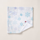 雪だるまオンスキスバスルーム用タオルセット バスタオルセット (ウォッシュタオル)