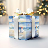 雪だるまオンビーチ包装紙 ラッピングペーパー