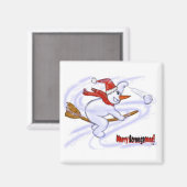 雪だるまオンブロム マグネット (正面/裏面)