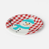 雪だるまオンプレイド ペーパープレート (アングル)