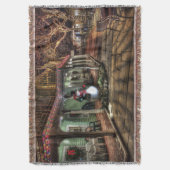 雪だるまオンポーチインウィンターランド疑問に思 スローブランケット (正面縦)