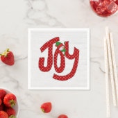 雪だるまオン水玉模様ジョイ スタンダードカクテルナプキン (インサイチュ)