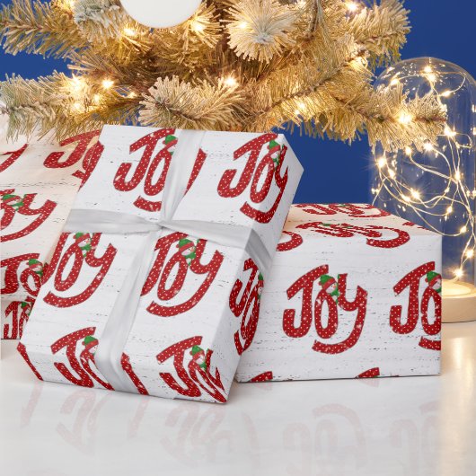 雪だるまオン水玉模様ジョイ ラッピングペーパー (クリスマス)