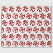 雪だるまオン水玉模様ジョイ ラッピングペーパー (フラット)