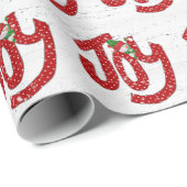 雪だるまオン水玉模様ジョイ ラッピングペーパー (ロールコーナー)