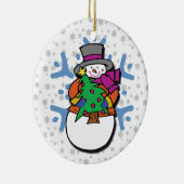 雪だるまオーナメント セラミックオーナメント (右)