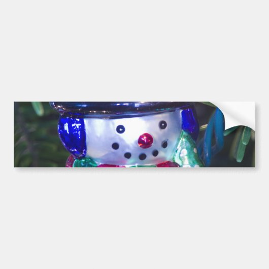 雪だるまオーナメント バンパーステッカー (正面)