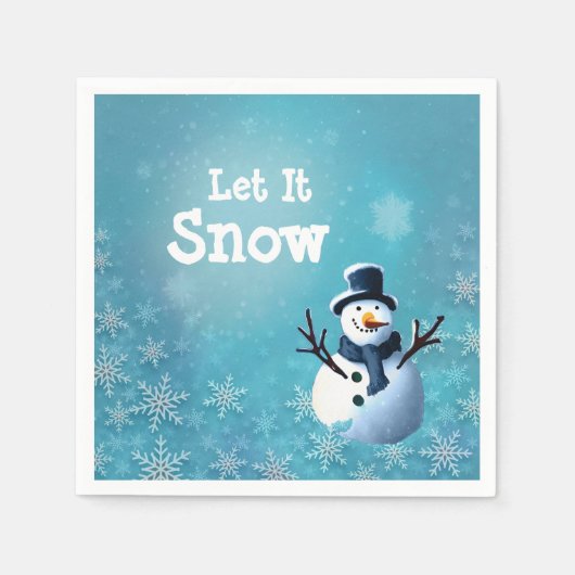 雪だるまカクテル スタンダードカクテルナプキン (正面)