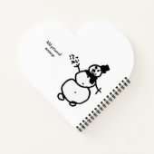 雪だるまカスタマイズ可能 ノートブック (裏面)