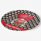 雪だるまカスタマイズ格言カラーと文字 ペーパープレート (アングル)