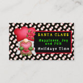 雪だるまカスタマイズ格言カラーと文字 名刺 (正面)