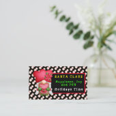 雪だるまカスタマイズ格言カラーと文字 名刺 (スタンド正面)