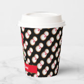 雪だるまカスタマイズ格言カラーと文字 紙コップ (左)