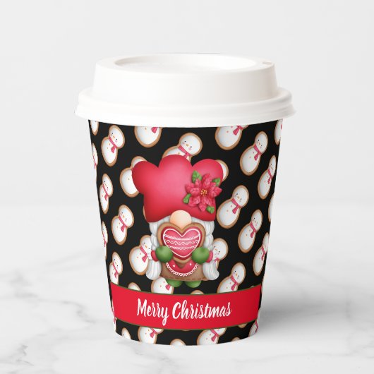 雪だるまカスタマイズ格言カラーと文字 紙コップ (正面)