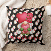 雪だるまカスタマイズ格言文字とカラー20"X20" クッション (ブランケット)