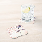 雪だるまカスタムなブラケットのコースター ペーパーコースター (インサイチュ)