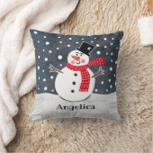 雪だるまカスタムクリスマス投げクッション枕 クッション (ブランケット)