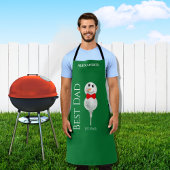 雪だるまカスタムレッドボウタイブラックバッファローボタン エプロン