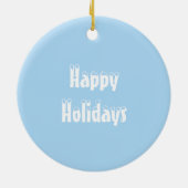 雪だるまカッコいいとシェードと愛らしい笑顔 セラミックオーナメント (裏面)