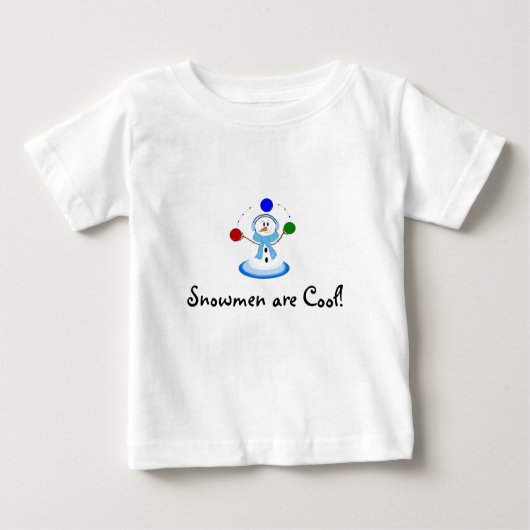 雪だるまカッコいい ベビーTシャツ (正面)