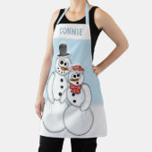 雪だるまカップル エプロン (インサイチュ)