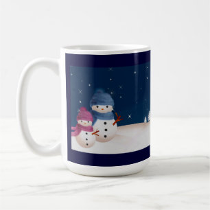 雪だるまカップル コーヒーマグカップ