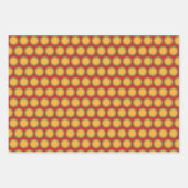 雪だるまカラフルクリスマスラッピング紙セット ラッピングペーパーシート (正面3)