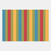 雪だるまカラフルクリスマスラッピング紙セット ラッピングペーパーシート (正面2)