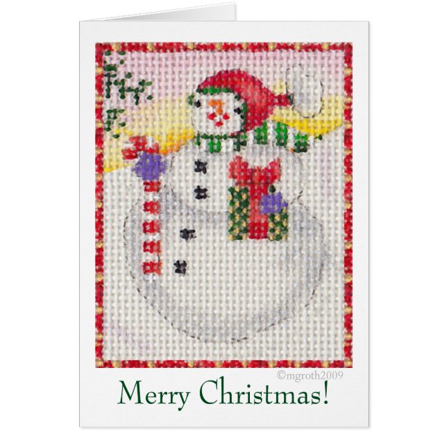 雪だるまカード (正面)