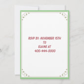 雪だるまガラパーティの招待状 招待状 (裏面)