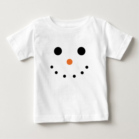 雪だるまキッズシャツ ベビーTシャツ (正面)