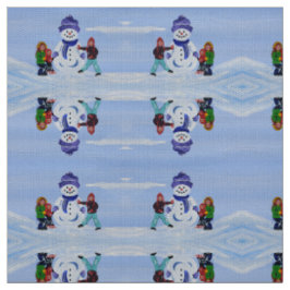 雪だるまキッズファブリック ファブリック