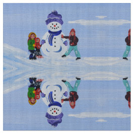 雪だるまキッズファブリック ファブリック