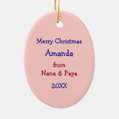 雪だるまキッズ セラミックオーナメント (裏面)