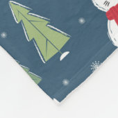 雪だるまキャッツホリデーパターン フリースブランケット (角)