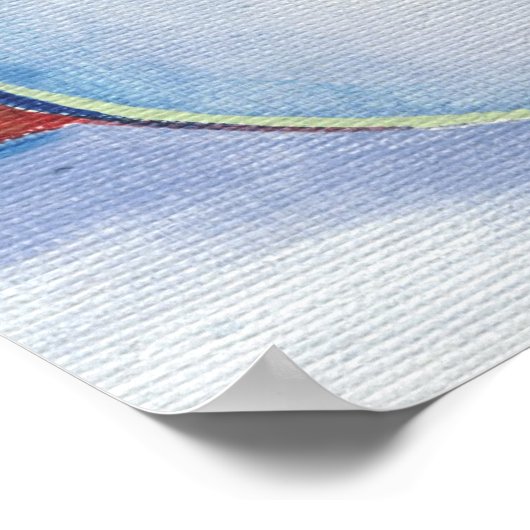 雪だるまキャンバスのアートワーク ポスター (角)