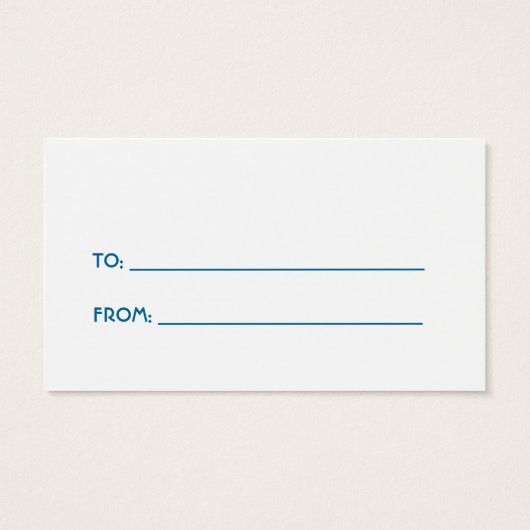 雪だるまギフトラベル (裏面)