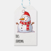 雪だるまギフトラベル2 ギフトタグ (正面)