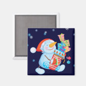 雪だるまギフト マグネット (正面/裏面)