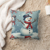 雪だるまクッション クッション (ブランケット)