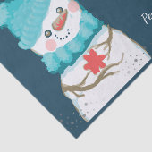 雪だるまクリスパーソナライズされたマスの姓 薄葉紙 (詳細)