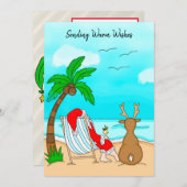 雪だるまクリスマスから温かい願いを送る シーズンカード (正面/裏面)