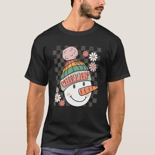 雪だるまクリスマスのチリと私の雪の醜い Tシャツ (正面)