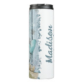 雪だるまクリスマスのパーソナライズ タンブラー (裏面)