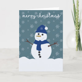 雪だるまクリスマスカード サンキューカード
