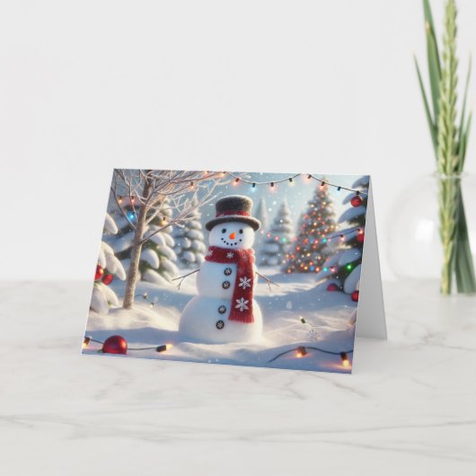 雪だるまクリスマスカード シーズンカード (正面)