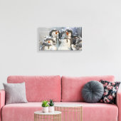 雪だるまクリスマスキャンバス キャンバスプリント (インサイチュ (リビング))