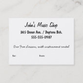 雪だるまクリスマスギフトカード証明書 割引カード (裏面)