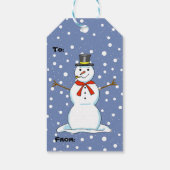 雪だるまクリスマスギフトタグ ギフトタグ (裏面)